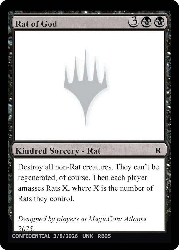 Image for Rat of God (Un-Known Event Playtest Cards) (UNK) - Magic: The Gathering
