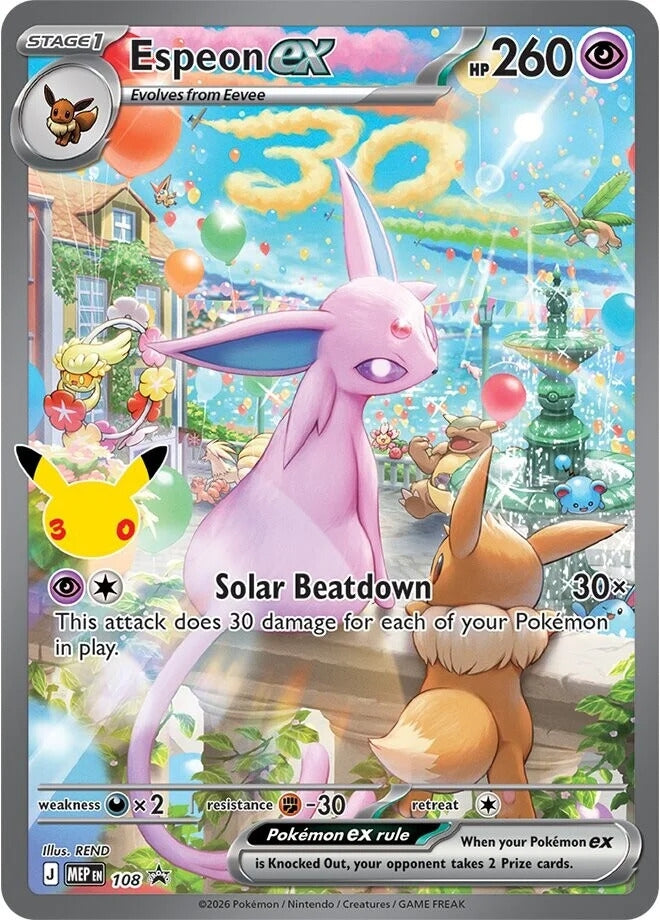 Image for Espeon ex - 108 (30th Celebration) (ME: Mega Evolution Promo) (108) (MEP) - Pokemon