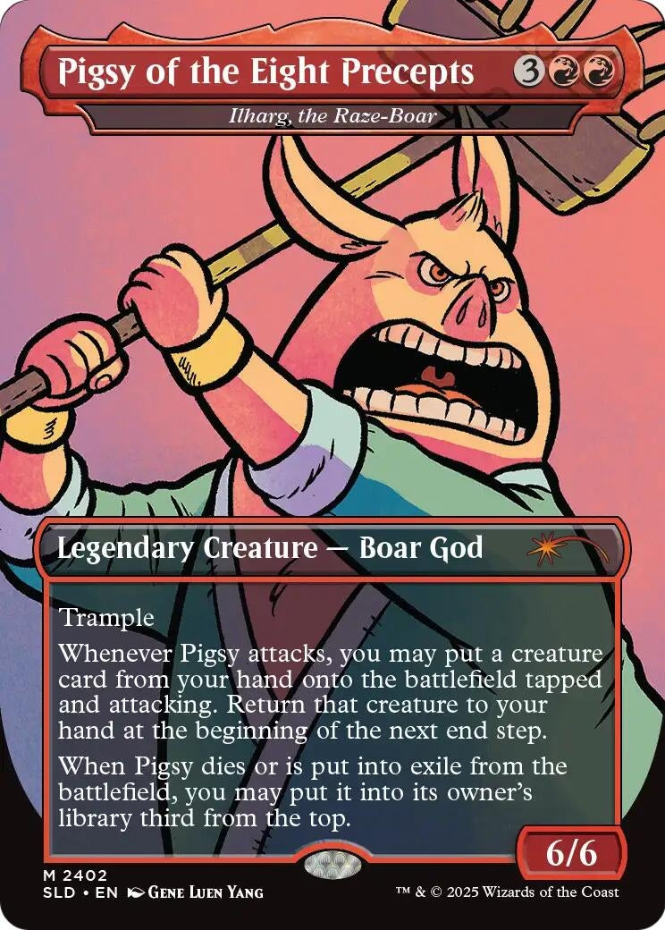 Image for Pigsy of the Eight Precepts - Ilharg, the Raze-Boar (Secret Lair Drop Series) (2402) (SLD) - Magic: The Gathering
