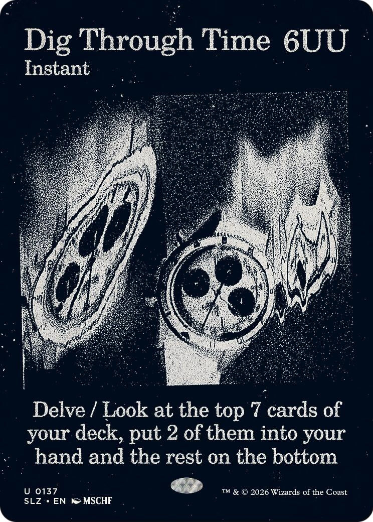 Image for Dig Through Time (0137) (Secret Lair x MSCHF: The Zeta Set) (137) (SLZ) - Magic: The Gathering