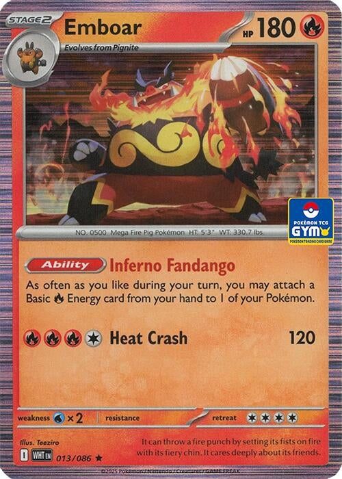 Image for Emboar - 013/086 (GYM) (Southeast Asia Exclusives) (013/086) (SEA) - Pokemon