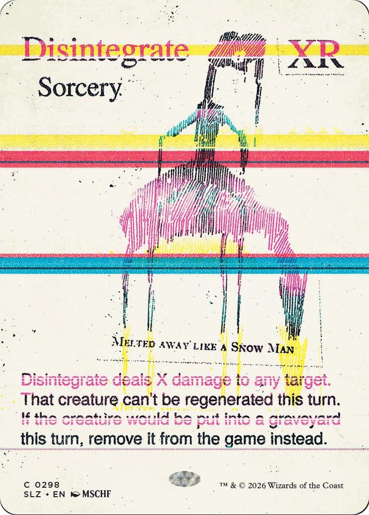 Image for Disintegrate (0298) (Secret Lair x MSCHF: The Zeta Set) (298) (SLZ) - Magic: The Gathering