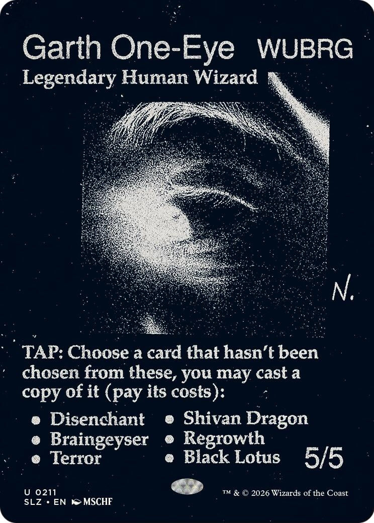 Image for Garth One-Eye (0211) (Secret Lair x MSCHF: The Zeta Set) (211) (SLZ) - Magic: The Gathering