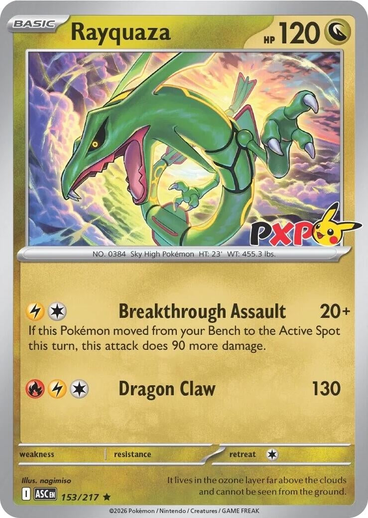 Image for Rayquaza - 153/217 (Cosmos Holo) (Miscellaneous Cards & Products) (153/217) (MCAP) - Pokemon