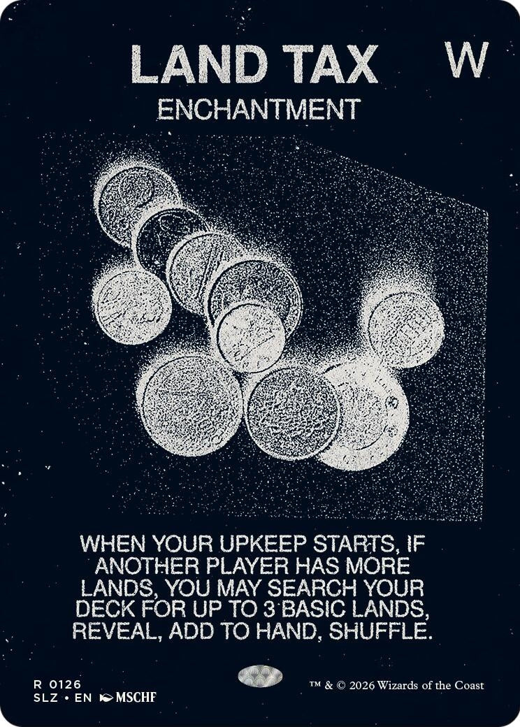 Image for Land Tax (0126) (Secret Lair x MSCHF: The Zeta Set) (126) (SLZ) - Magic: The Gathering