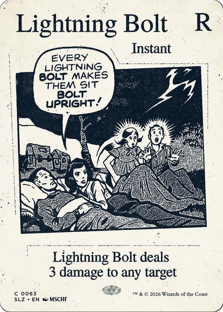 Image for Lightning Bolt (0063) (Secret Lair x MSCHF: The Zeta Set) (63) (SLZ) - Magic: The Gathering