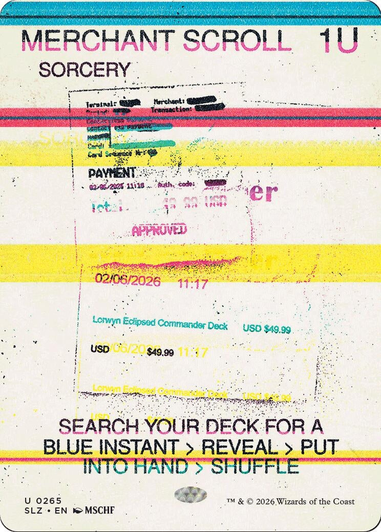Image for Merchant Scroll (0265) (Secret Lair x MSCHF: The Zeta Set) (265) (SLZ) - Magic: The Gathering