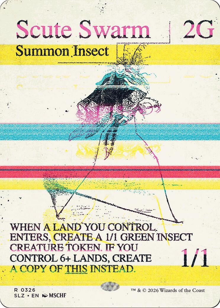 Image for Scute Swarm (0326) (Secret Lair x MSCHF: The Zeta Set) (326) (SLZ) - Magic: The Gathering