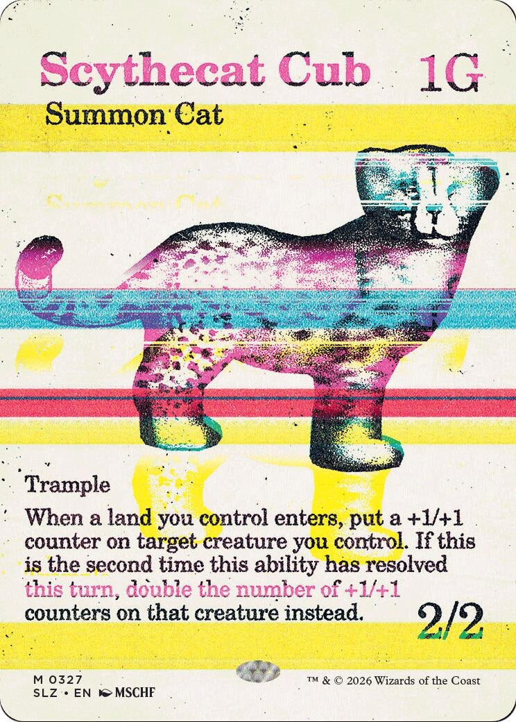 Image for Scythecat Cub (0327) (Secret Lair x MSCHF: The Zeta Set) (327) (SLZ) - Magic: The Gathering