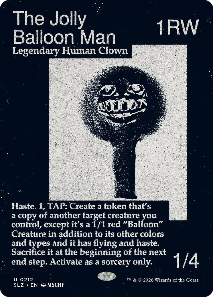 Image for The Jolly Balloon Man (0212) (Secret Lair x MSCHF: The Zeta Set) (212) (SLZ) - Magic: The Gathering