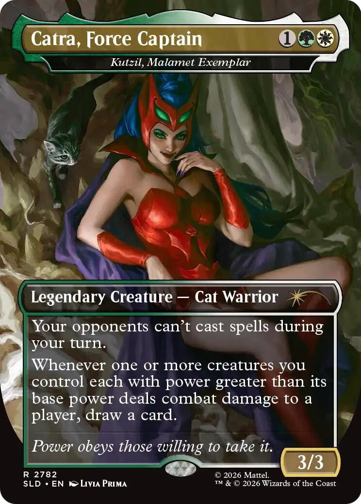Image for Catra, Force Captain - Kutzil, Malamet Exemplar (Secret Lair Drop Series) (2782) (SLD) - Magic: The Gathering