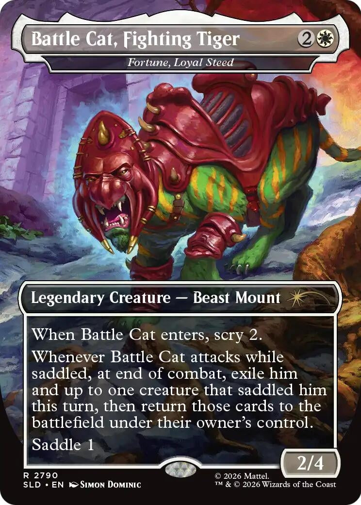 Image for Battle Cat, Fighting Tiger - Fortune, Loyal Steed (Secret Lair Drop Series) (2790) (SLD) - Magic: The Gathering
