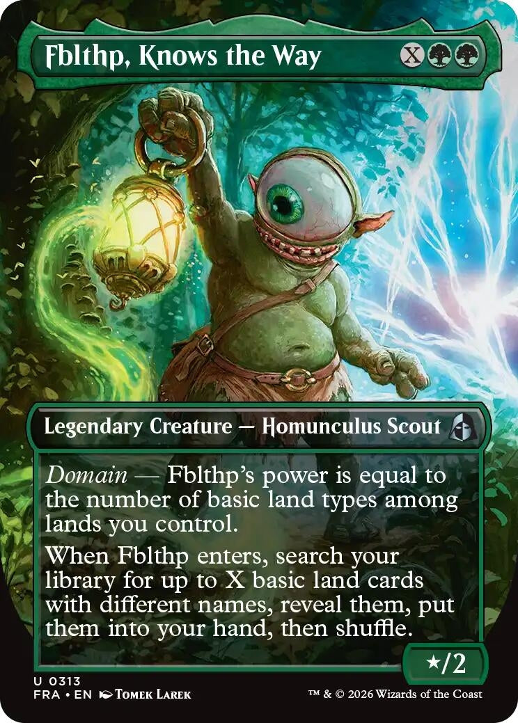 Image for Fblthp, Knows the Way (Borderless) (Reality Fracture) (313) (FRA) - Magic: The Gathering
