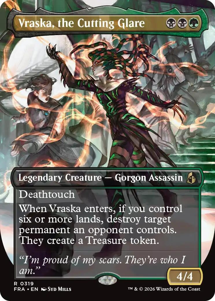 Image for Vraska, the Cutting Glare (Borderless) (Reality Fracture) (319) (FRA) - Magic: The Gathering
