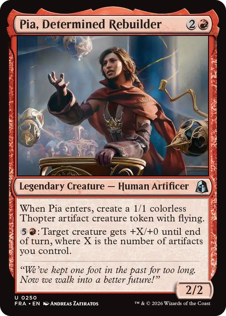 Image for Pia, Determined Rebuilder (Reality Fracture) (250) (FRA) - Magic: The Gathering