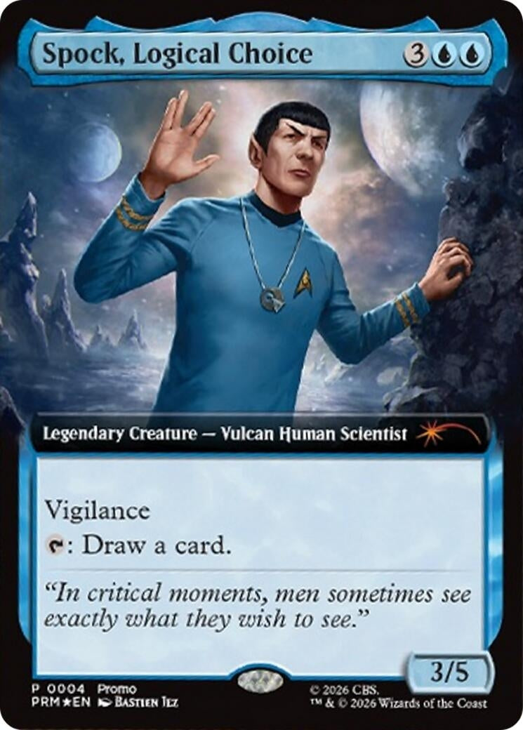 Image for Spock, Logical Choice (Extended Art) (Media Promos) (4) (MEDIA) - Magic: The Gathering