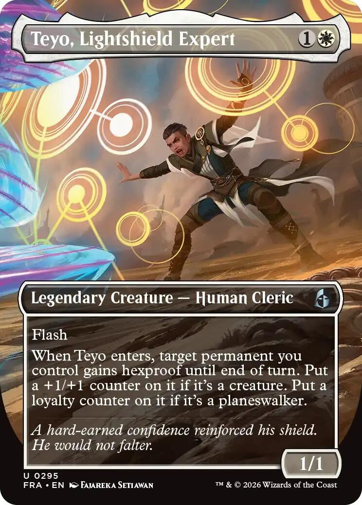 Image for Teyo, Lightshield Expert (Borderless) (Reality Fracture) (295) (FRA) - Magic: The Gathering