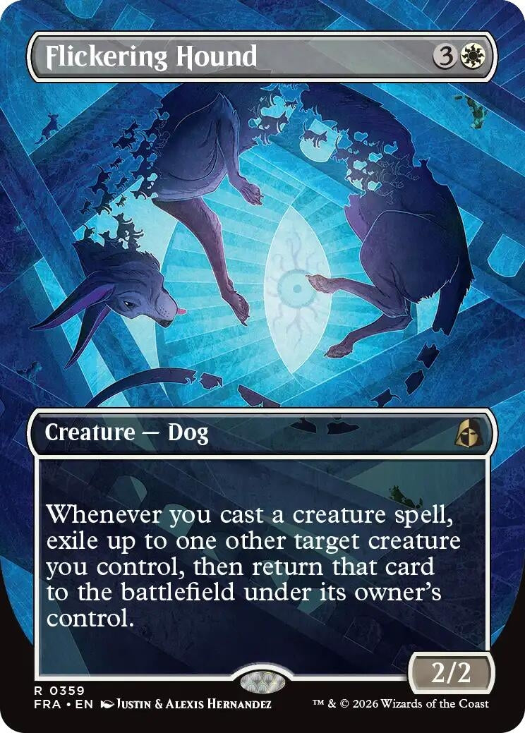 Image for Flickering Hound (Borderless) (Reality Fracture) (359) (FRA) - Magic: The Gathering