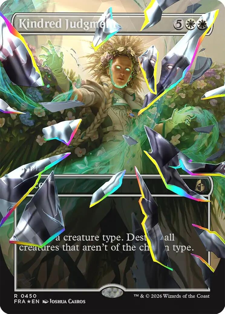 Image for Kindred Judgment (Borderless) (Facet Foil) (Reality Fracture) (450) (FRA) - Magic: The Gathering