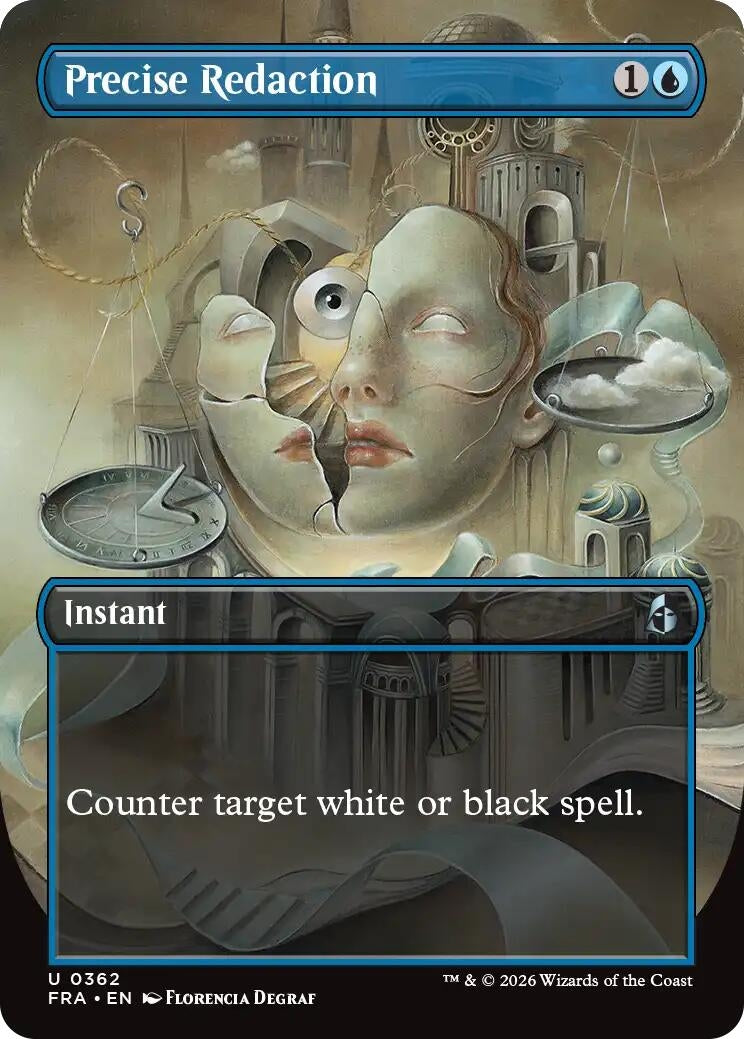 Image for Precise Redaction (Borderless) (Reality Fracture) (362) (FRA) - Magic: The Gathering
