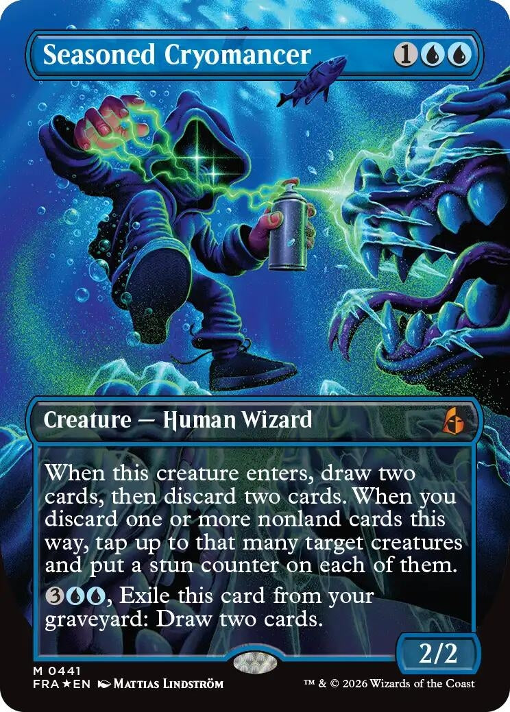 Image for Seasoned Cryomancer (Borderless) (0441) (Reality Fracture) (441) (FRA) - Magic: The Gathering