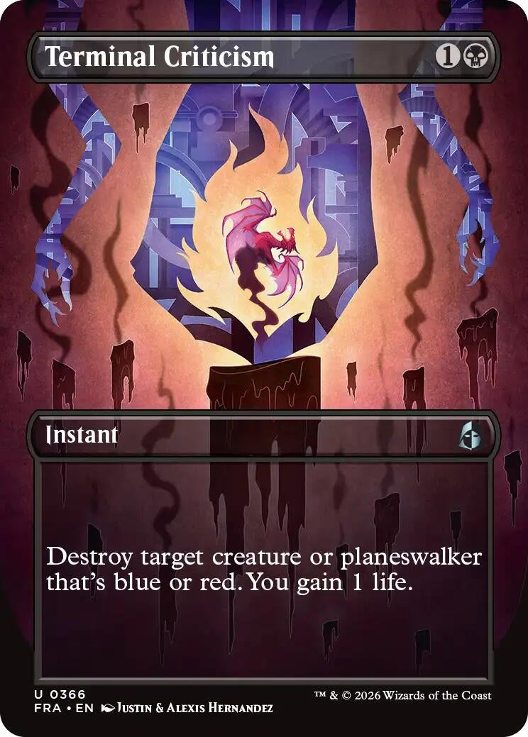 Image for Terminal Criticism (Borderless) (Reality Fracture) (366) (FRA) - Magic: The Gathering