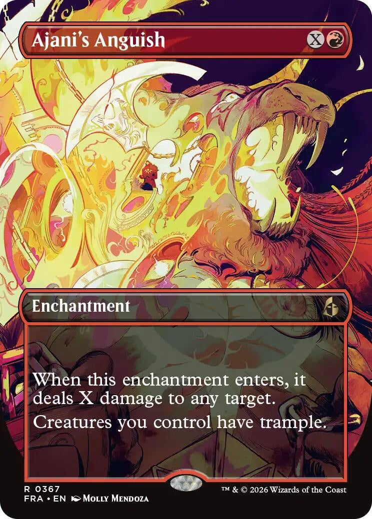 Image for Ajani's Anguish (Borderless) (Reality Fracture) (367) (FRA) - Magic: The Gathering