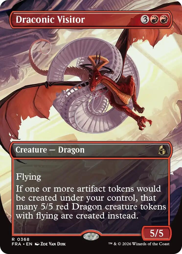 Image for Draconic Visitor (Borderless) (Reality Fracture) (368) (FRA) - Magic: The Gathering
