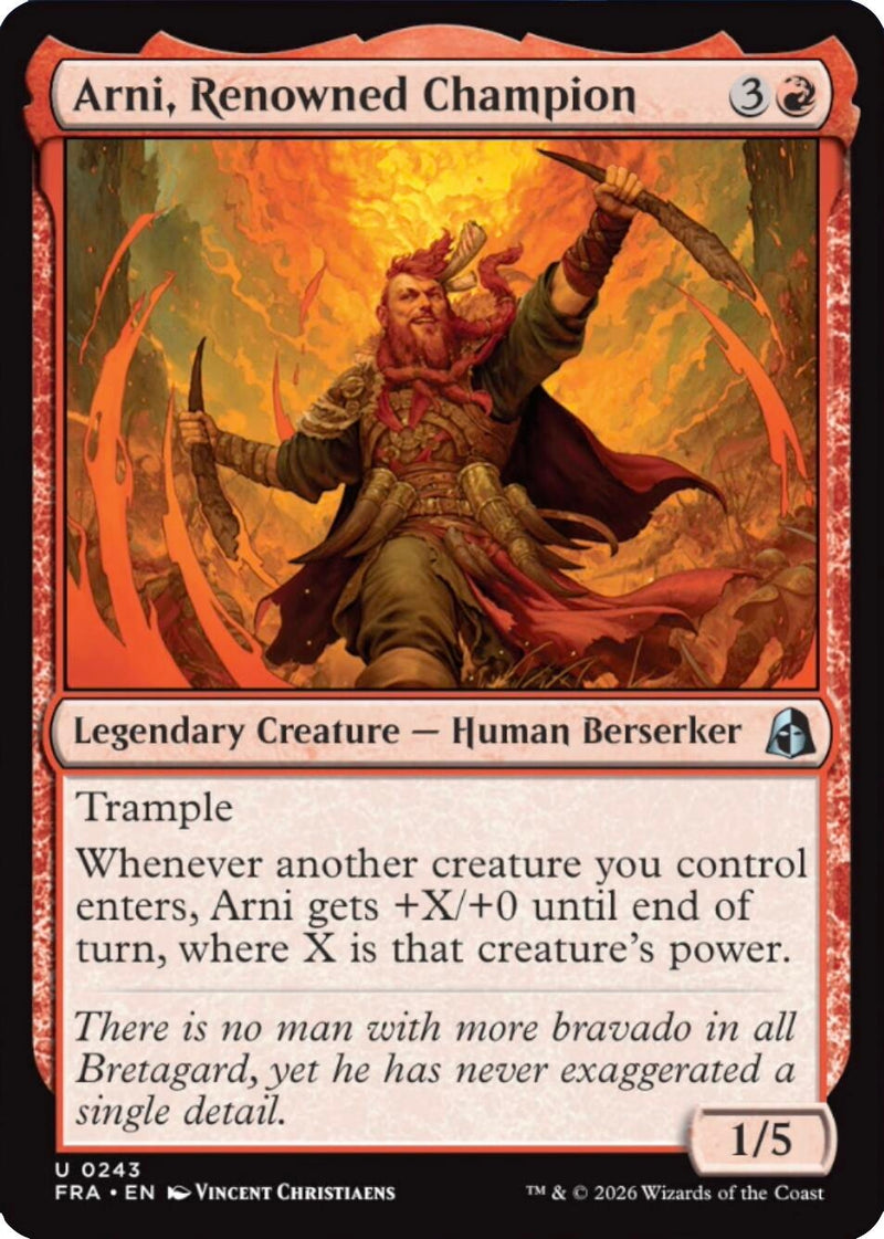 Image for Arni, Renowned Champion (Reality Fracture) (243) (FRA) - Magic: The Gathering
