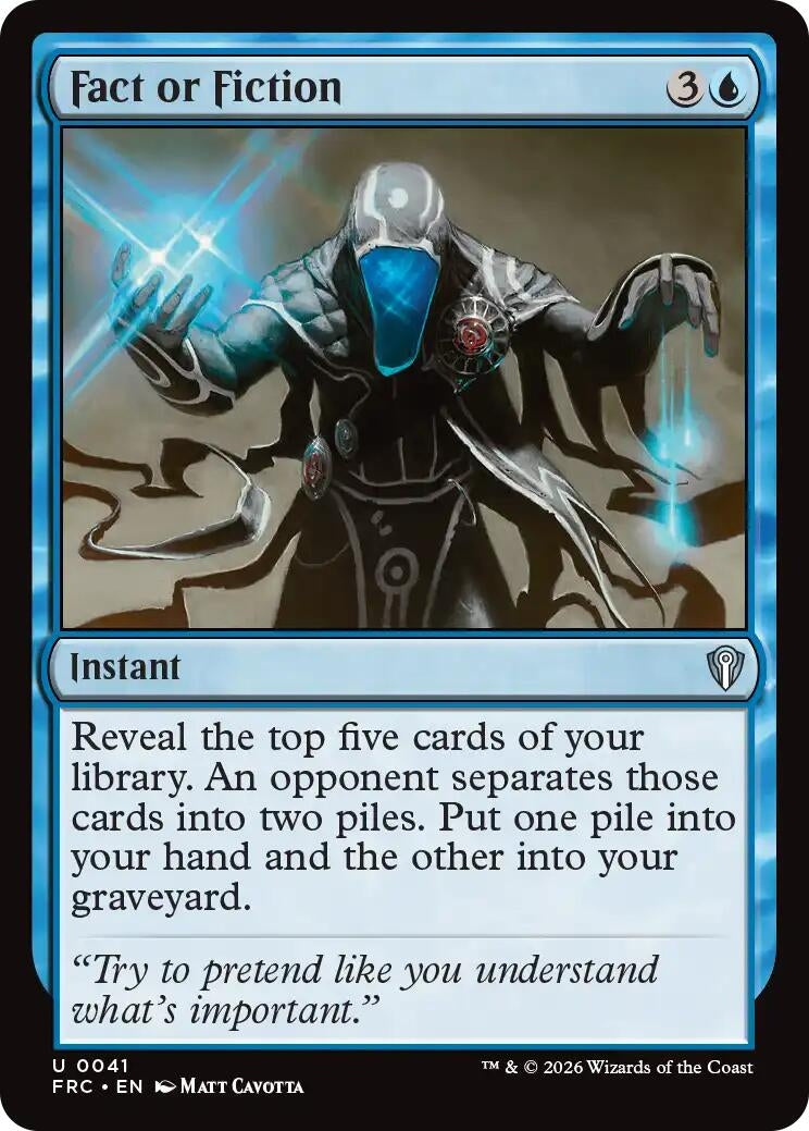 Image for Fact or Fiction (Commander: Reality Fracture) (41) - Magic: The Gathering