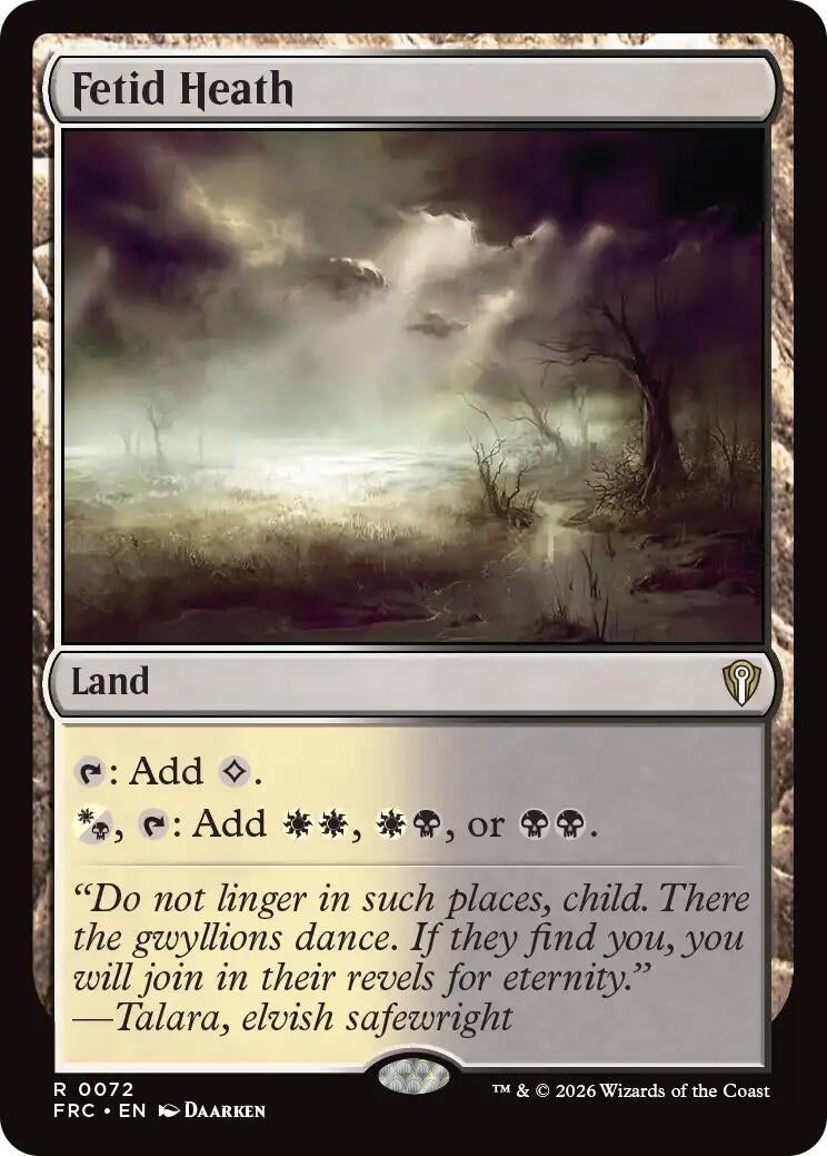 Image for Fetid Heath (Commander: Reality Fracture) (72) - Magic: The Gathering