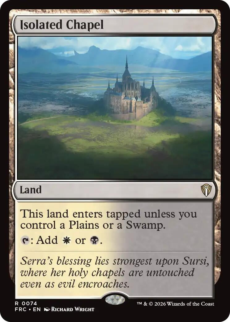 Image for Isolated Chapel (Commander: Reality Fracture) (74) - Magic: The Gathering