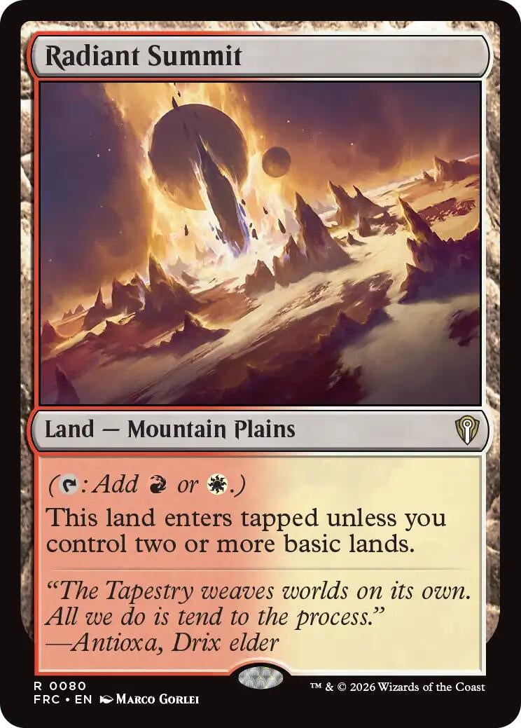 Image for Radiant Summit (Commander: Reality Fracture) (80) - Magic: The Gathering