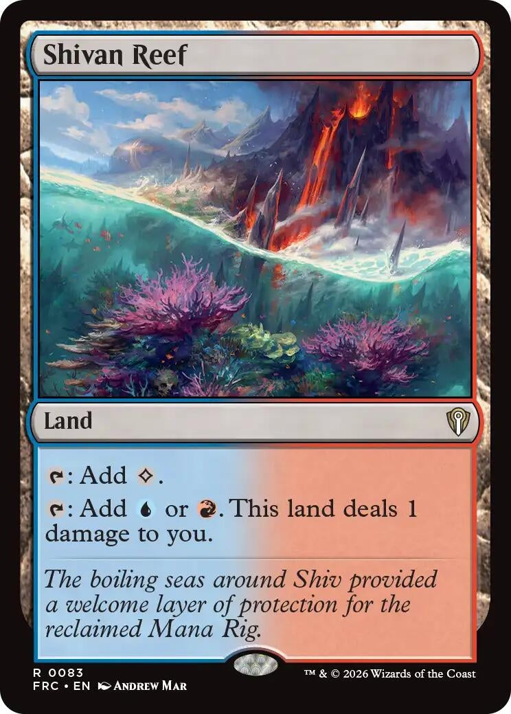 Image for Shivan Reef (Commander: Reality Fracture) (83) - Magic: The Gathering