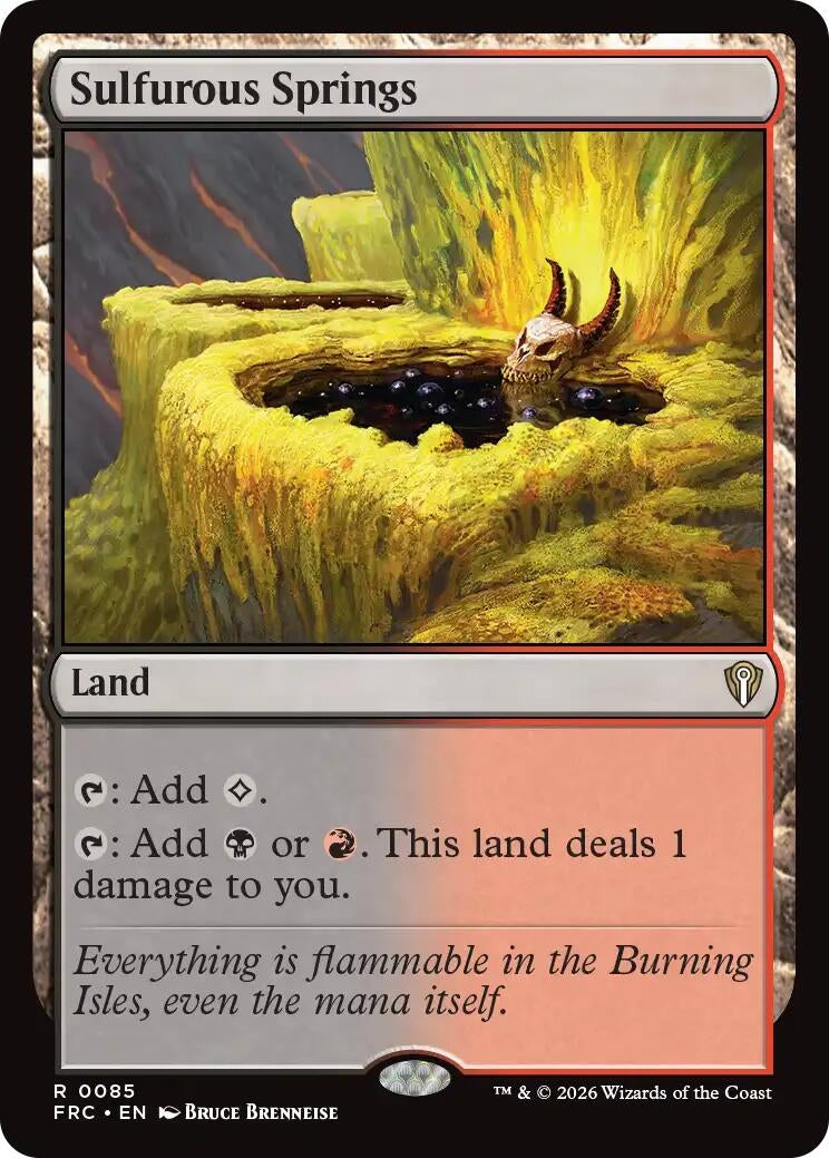 Image for Sulfurous Springs (Commander: Reality Fracture) (85) - Magic: The Gathering