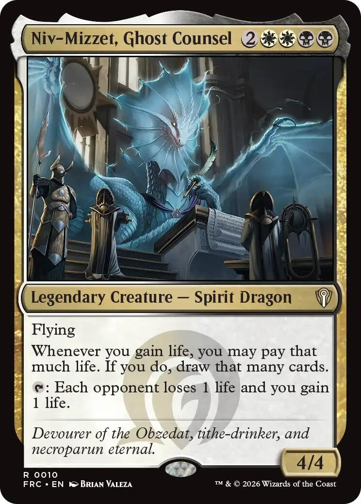 Image for Niv-Mizzet, Ghost Counsel (Commander: Reality Fracture) (10) - Magic: The Gathering