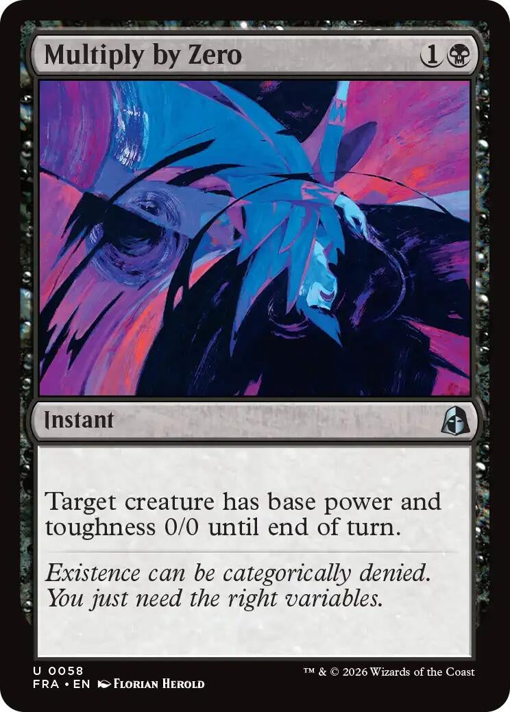 Image for Multiply by Zero (Reality Fracture) (58) (FRA) - Magic: The Gathering