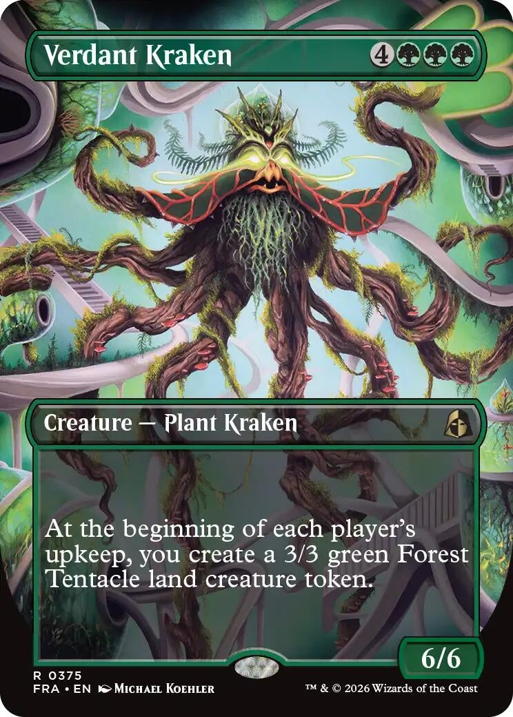 Image for Verdant Kraken (Borderless) (Reality Fracture) (375) (FRA) - Magic: The Gathering