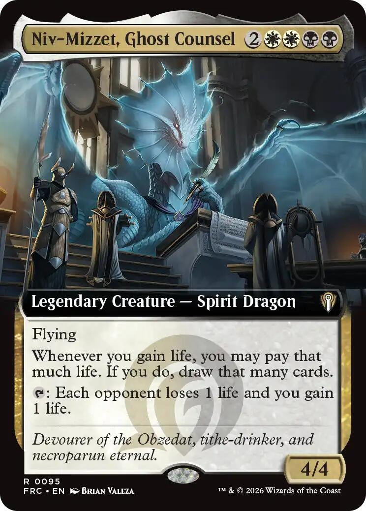 Image for Niv-Mizzet, Ghost Counsel (Extended Art) (Commander: Reality Fracture) (95) (FRC) - Magic: The Gathering