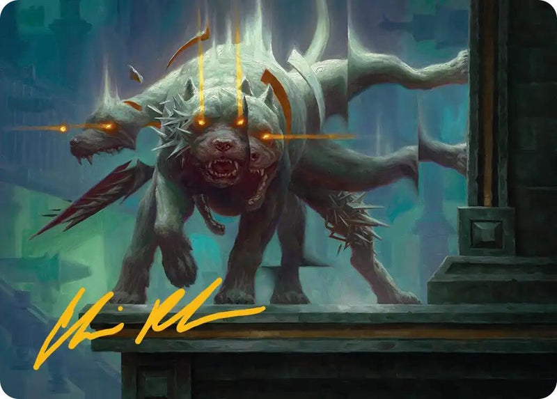 Image for Flickering Hound Art Card (2/54) (Gold-Stamped Signature) (Art Series: Reality Fracture) (2) (ASFRA) - Magic: The Gathering