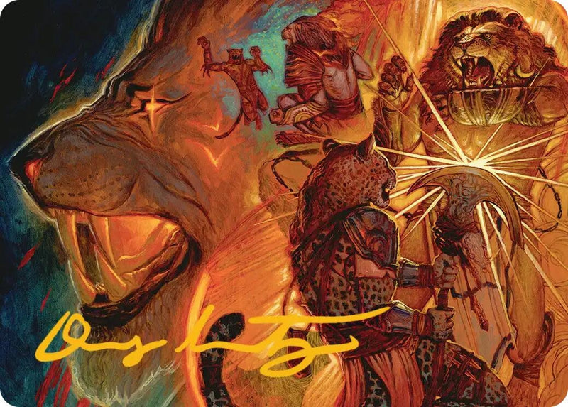 Image for Way of the Warlord Art Card (Gold-Stamped Signature) (Art Series: Reality Fracture) (33) (ASFRA) - Magic: The Gathering