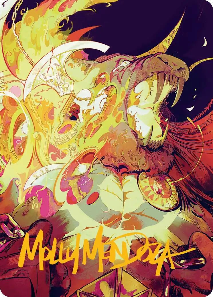 Image for Ajani's Anguish Art Card (Gold-Stamped Signature) (Art Series: Reality Fracture) (48) (ASFRA) - Magic: The Gathering