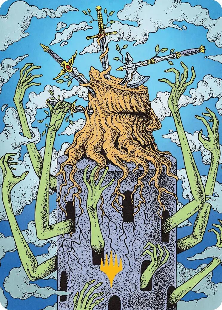 Image for Flourishing Grapple Art Card (Gold-Stamped) (Art Series: Reality Fracture) (51) (ASFRA) - Magic: The Gathering