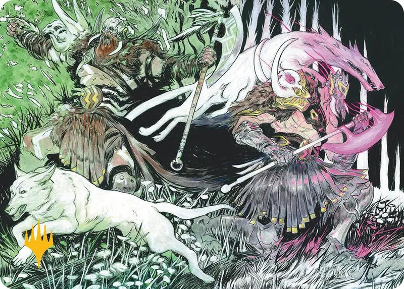 Image for Ferocity of the Hunt Art Card (Gold-Stamped) (Art Series: Reality Fracture) (26) (ASFRA) - Magic: The Gathering
