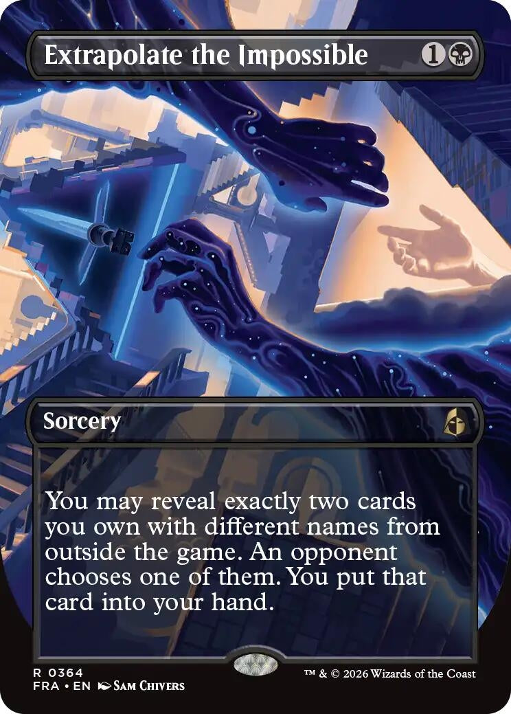 Image for Extrapolate the Impossible (Borderless) (Reality Fracture) (364) (FRA) - Magic: The Gathering