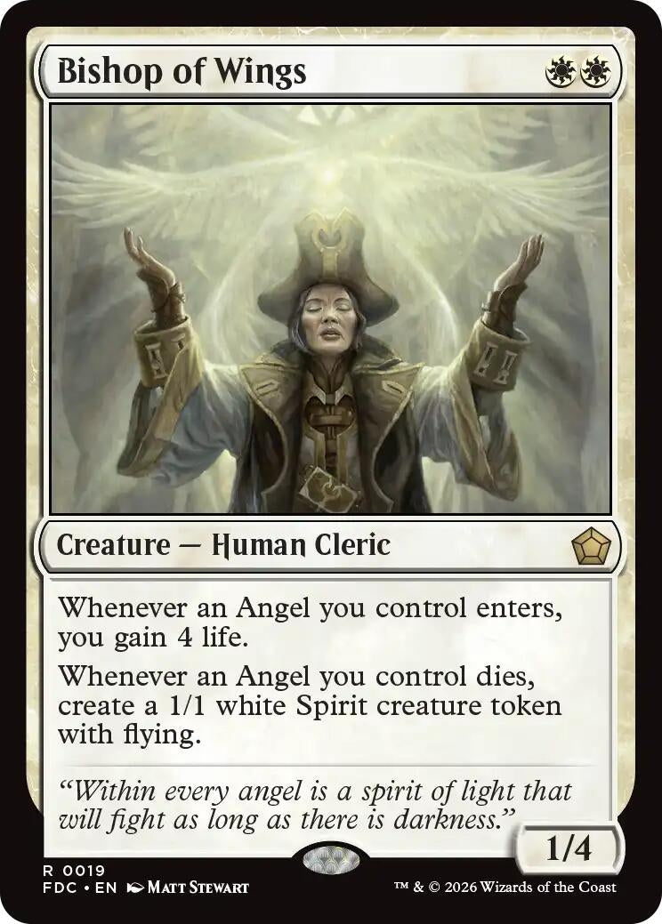 Image for Bishop of Wings (Commander: Foundations) (19) (FDC) - Magic: The Gathering