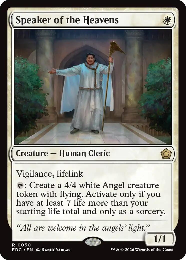 Image for Speaker of the Heavens (Commander: Foundations) (50) (FDC) - Magic: The Gathering
