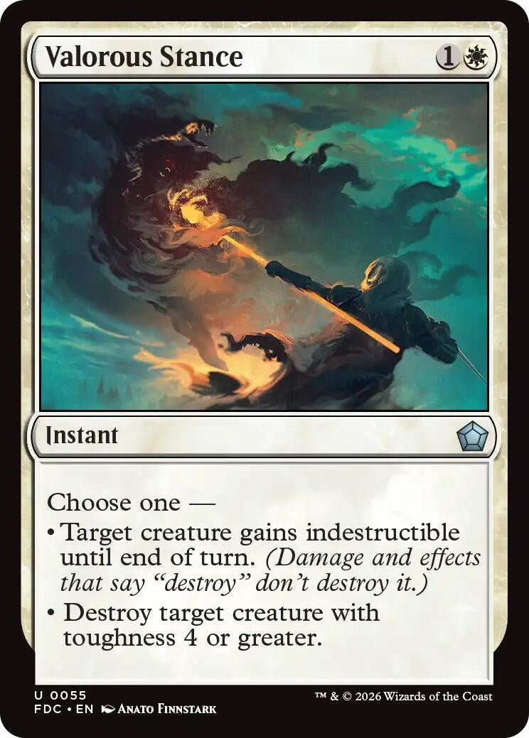 Image for Valorous Stance (Commander: Foundations) (55) (FDC) - Magic: The Gathering