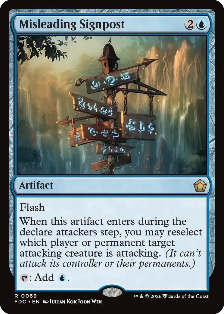 Image for Misleading Signpost (Commander: Foundations) (69) (FDC) - Magic: The Gathering