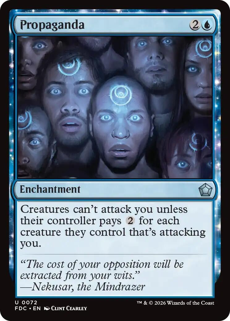 Image for Propaganda (Commander: Foundations) (72) (FDC) - Magic: The Gathering
